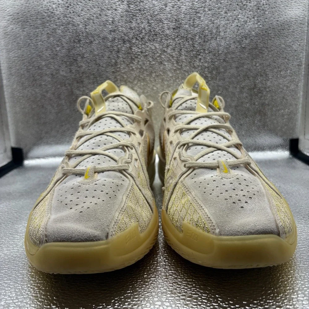 Size 10 Jordan Poole x Nike Air Zoom GT Cut 3 Beach Gold White Shoes FZ1523-100
